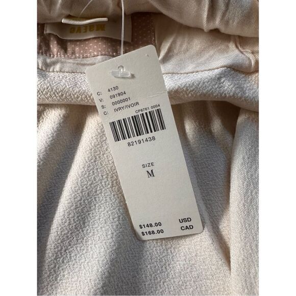 NEW Anthropologie Maeve Square-Neck Ivory Mini Flounce Dress Medium or Large - Picture 9 of 9